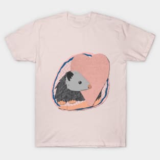 Paper Craft Valentine's Opossum T-Shirt